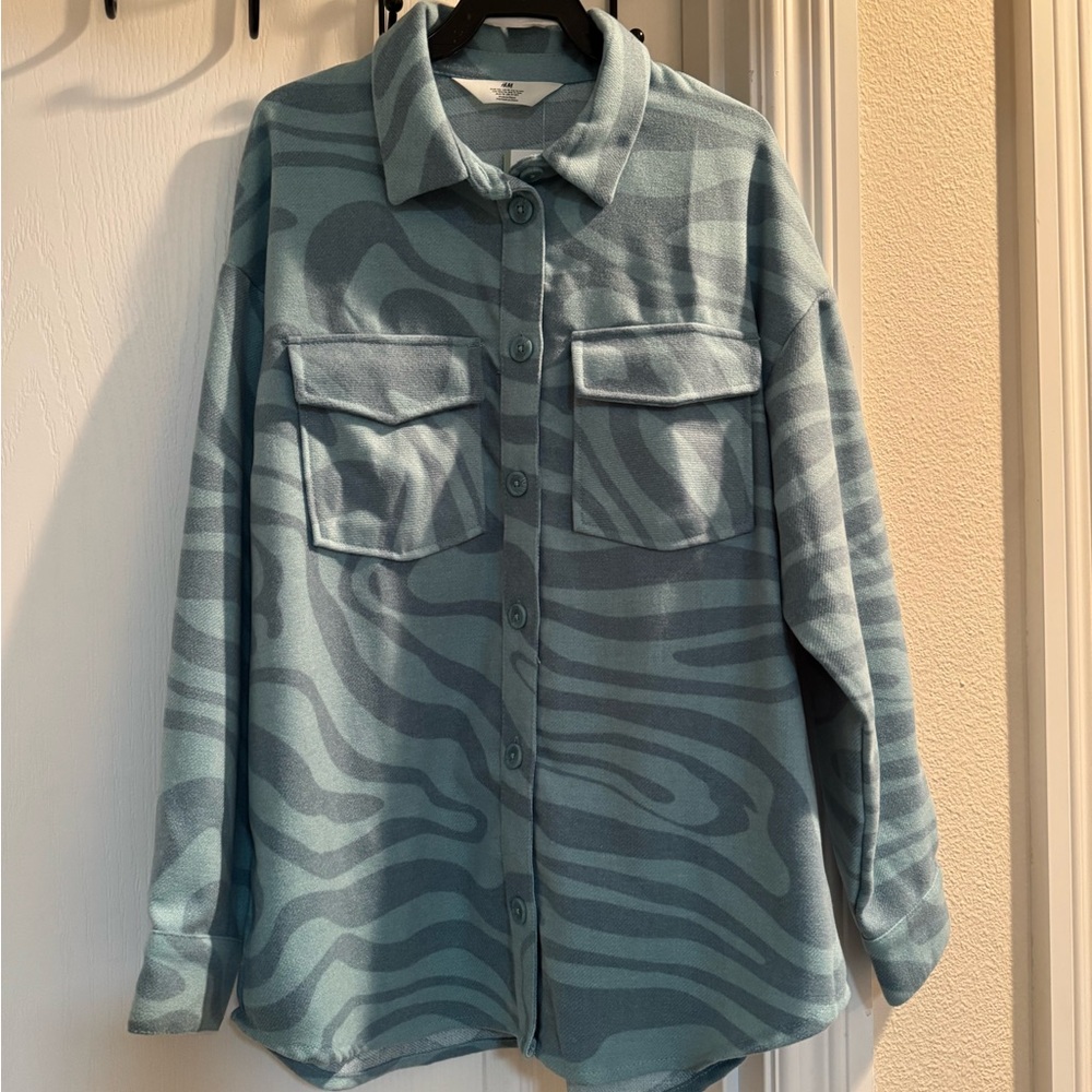 H&M Shirt Jacket with Unique Pattern